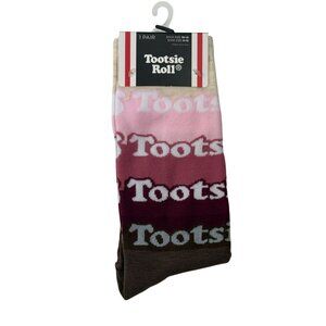 Tootsie Roll Ombre Candy Crew Socks Size 10-13 NWT